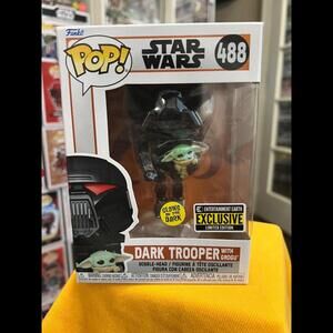 Funko Pop! Vinyl: Star Wars - Dark Trooper‎ with Grogu - Entertainment Earth...